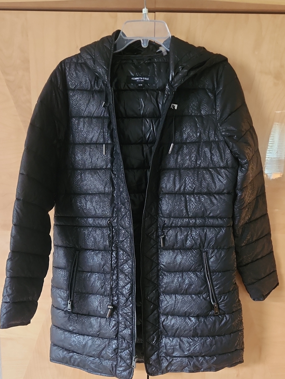 Women's Kenneth Cole Packable Puffer Jacket Black Size Medium